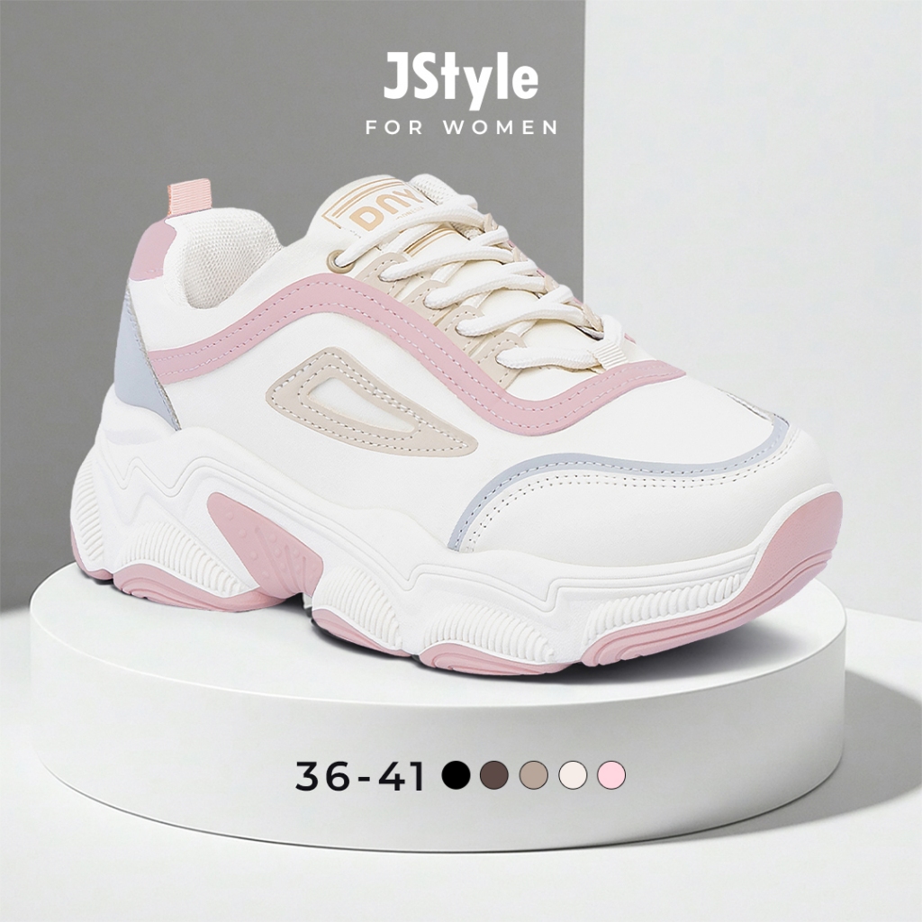 JS Sepatu Woman Shoes Sneakers Korean Style Sepatu Jalan Sneaker Terbaru Sport Shoes SP-366C