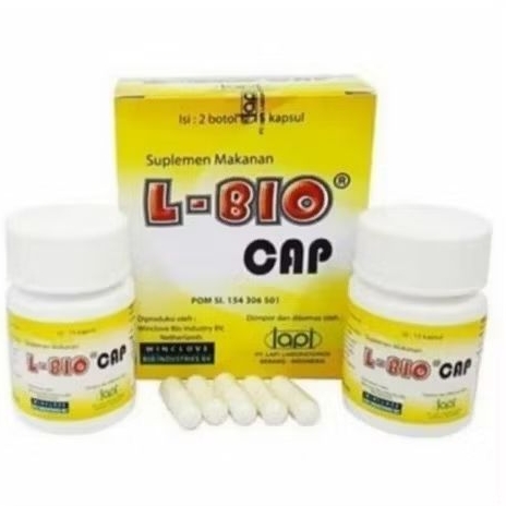 L-Bio Cap box isi 2 botol @15 capsul, LBio , L Bio, Suplemen Kesehatan Pencernaan