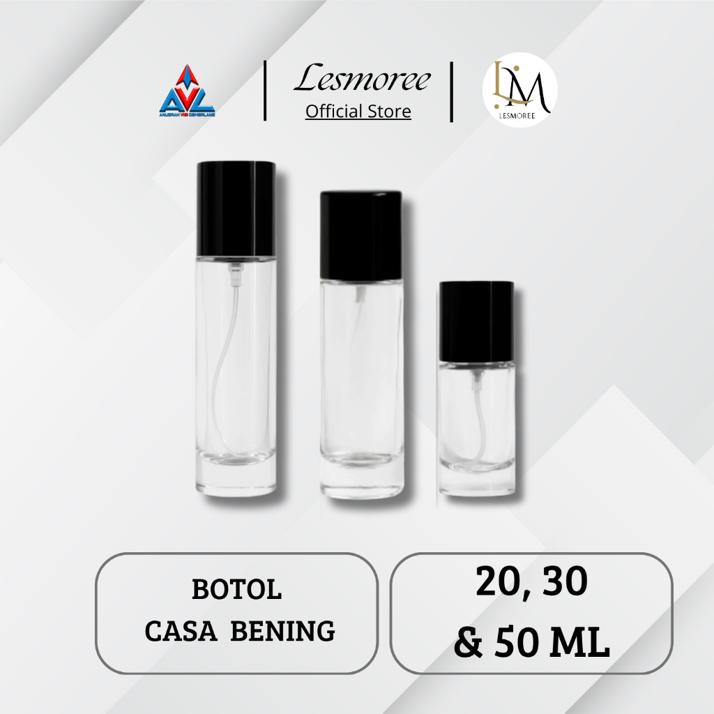 BOTOL CASA BENING PANJANG 20ML 30 ML 50ML / BOTOL PARFUM / BOTOL MINYAK WANGI / BOTOL SPRAY / BOTOL 