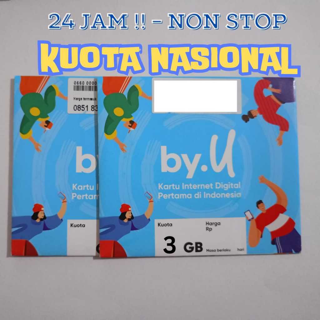 Kartu Perdana Byu 3GB - Kartu Perdana Digital Internet Cepat Telkomsel