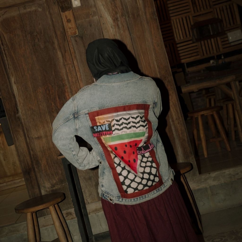 Jacket Jeans Palestine Stop Genocide Chikigo