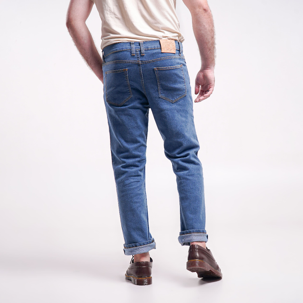 Distin Denim OCEAN Blue Denim 4OZ WASHED | Celana Denim washed blue Ocean