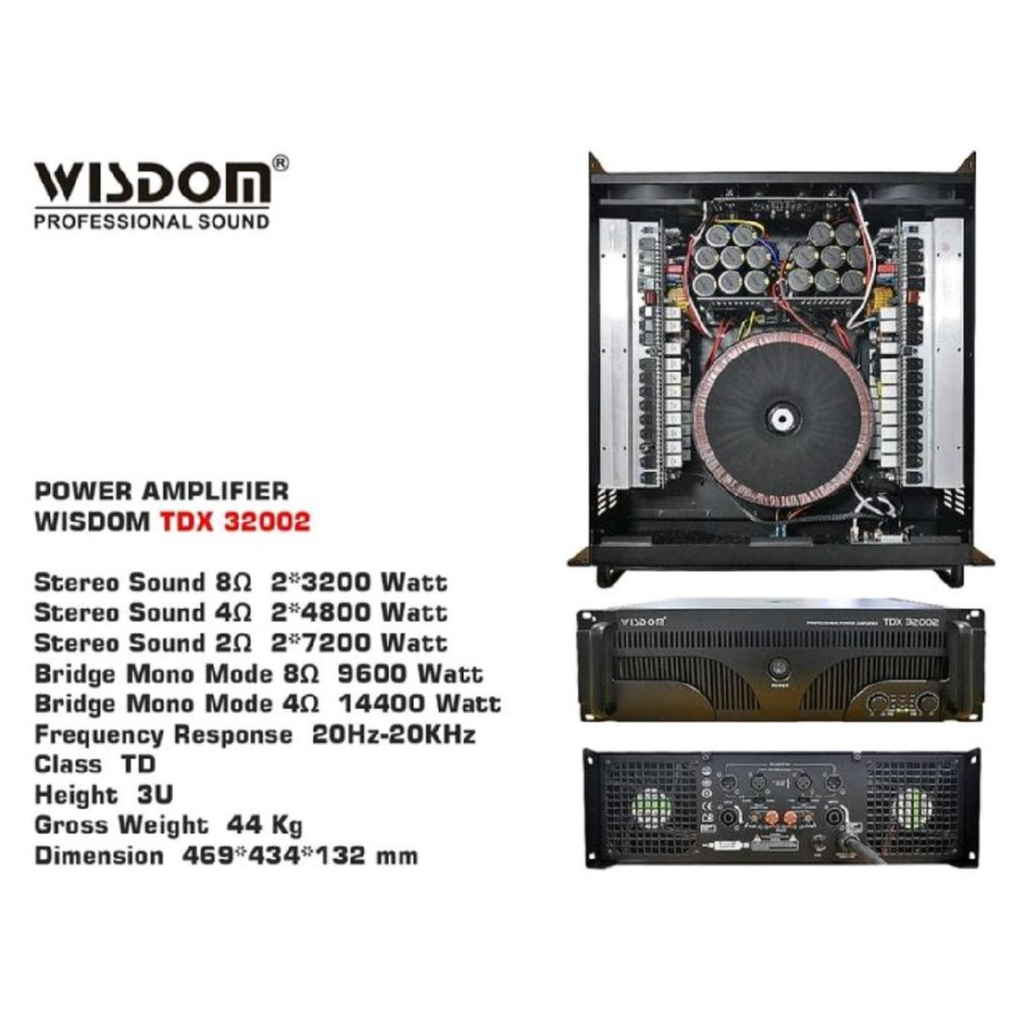 Power Amplifier Wisdom TDX32002 / TDX-32002 - Original GARANSI RESMI 1 TAHUN