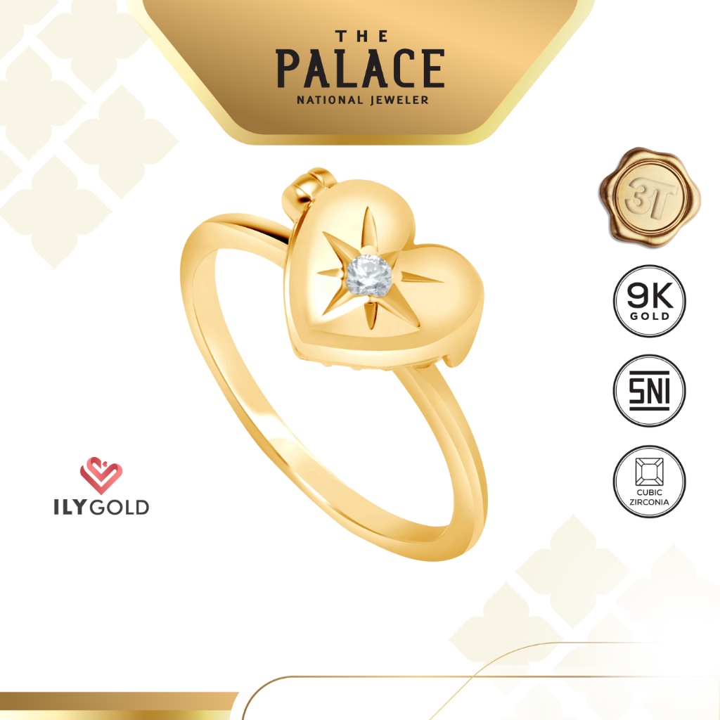 ILY GOLD Love Letter - Locket Ring / Cincin