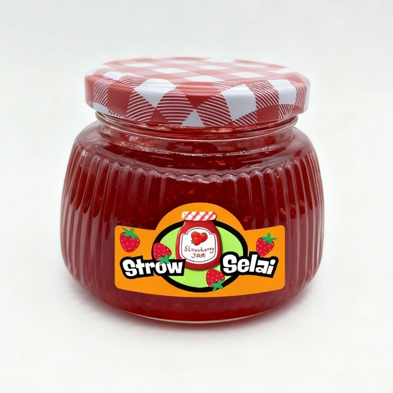 TOPLES KACA KEDAP UDARA 140ML - 150ML JAR LABU KACA BENING - TUTUP KOTAK MERAH PUTIH - TOPLES SAMBAL