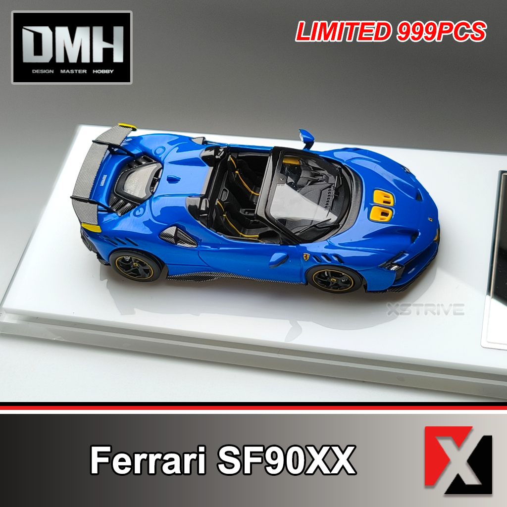 DMH 1:64 Ferrari SF90XX Spider Blue Convertible
