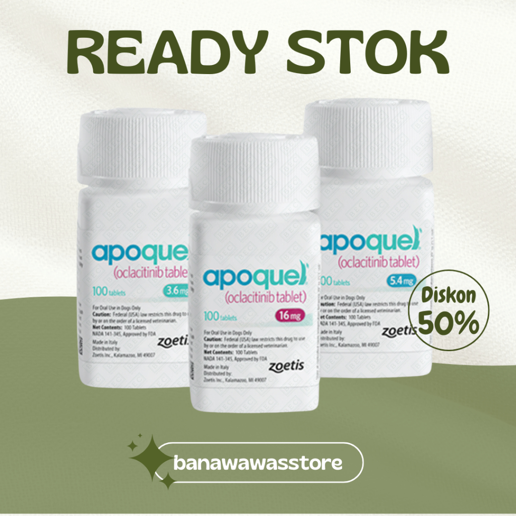 [BEST SELLER] APOQUEL Obat Anti Gatal Alergi Dermatitis Pada Anjing