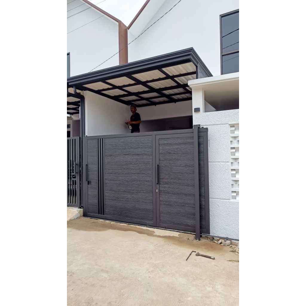 pagar double sleding lisplang grc