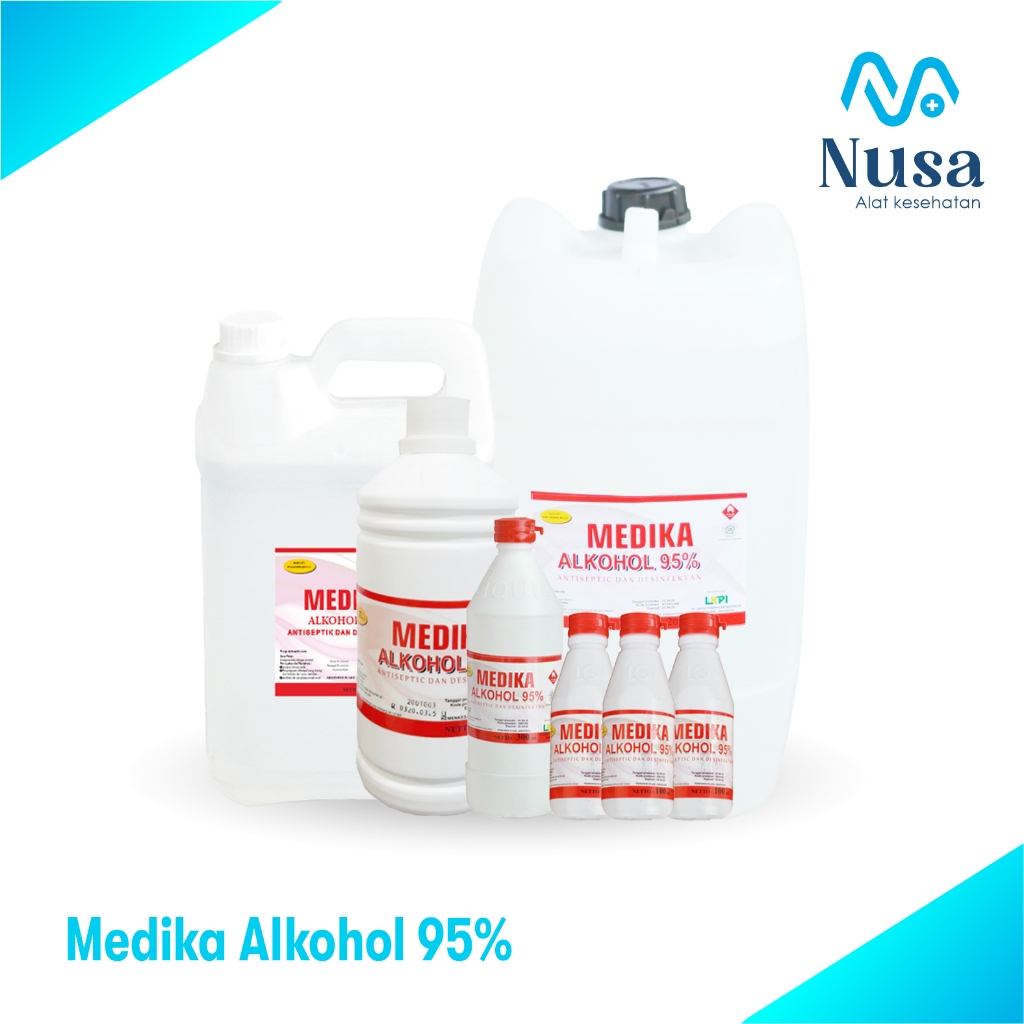 Original Medika Alkohol 95% 1 Liter MEDIKA Alcohol 95% Alkohol Medis