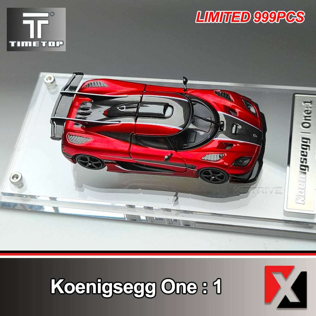 TIMETOP 1:64 Koenigsegg One : 1 Red Openable Engine Hood