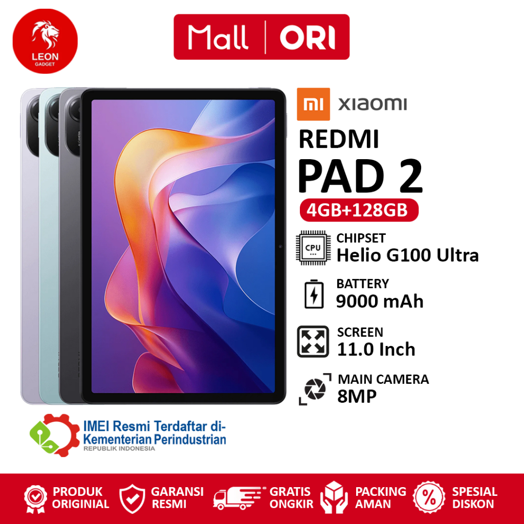 Xiaomi Redmi Pad 2 [4GB+128GB] - Garansi Resmi 1 Tahun