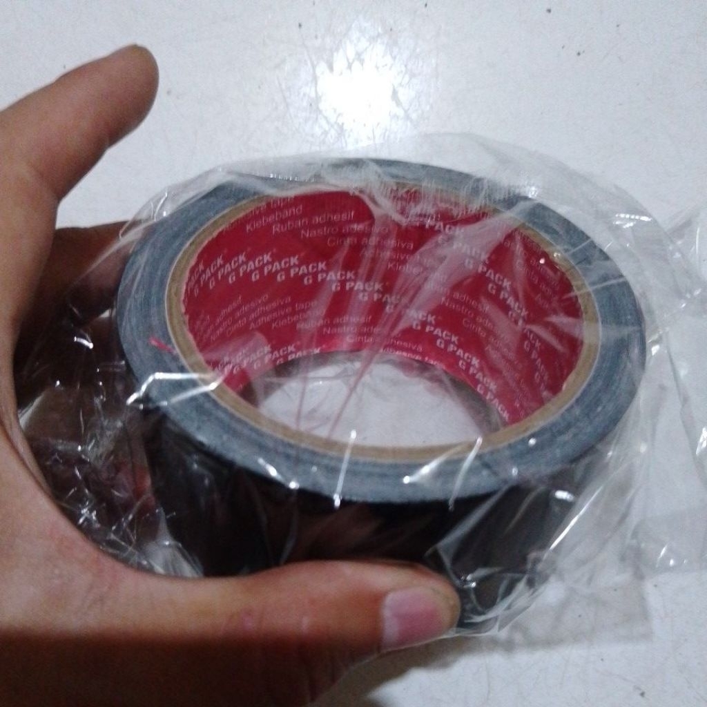 Linen Tape Hitam 2 inch  / Cloth Tape 48 mm