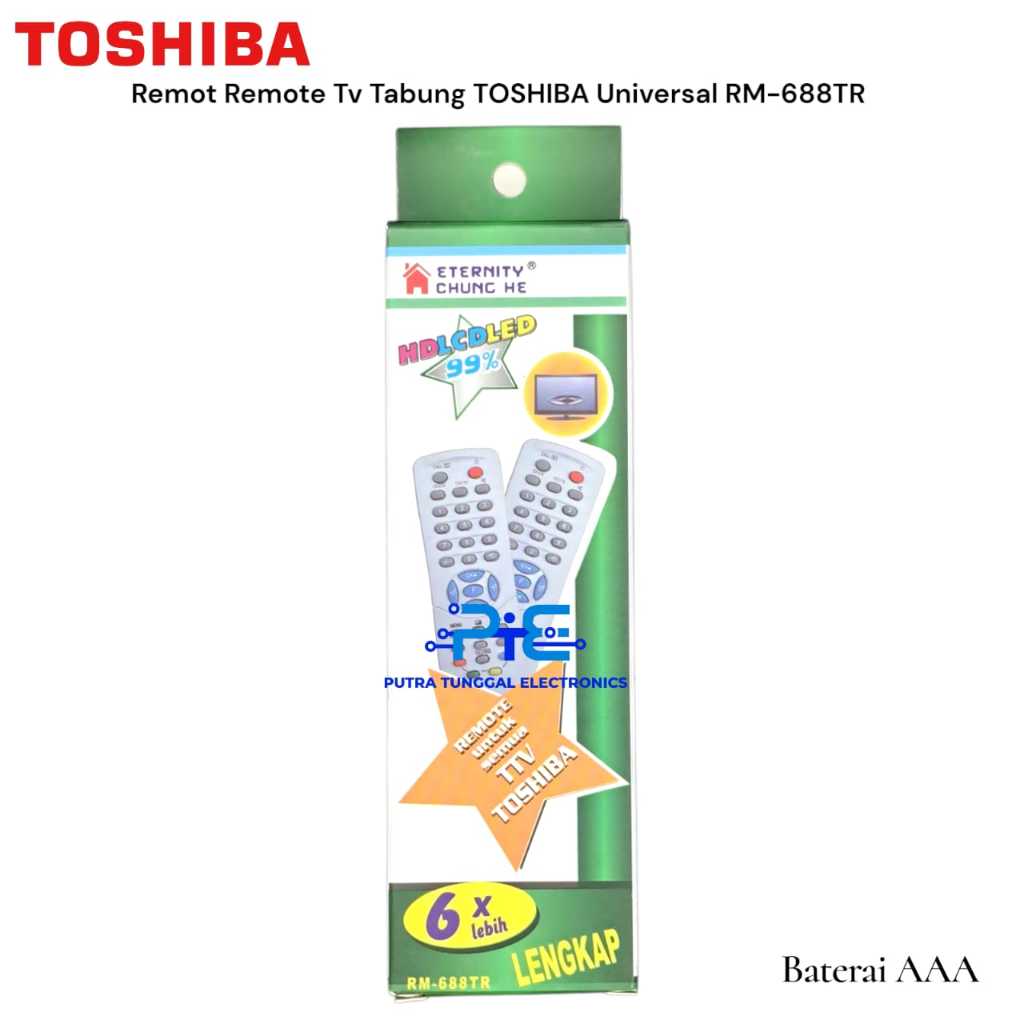 Remot Remot Tv Tabung TOSHIBA Universal RM-688TR
