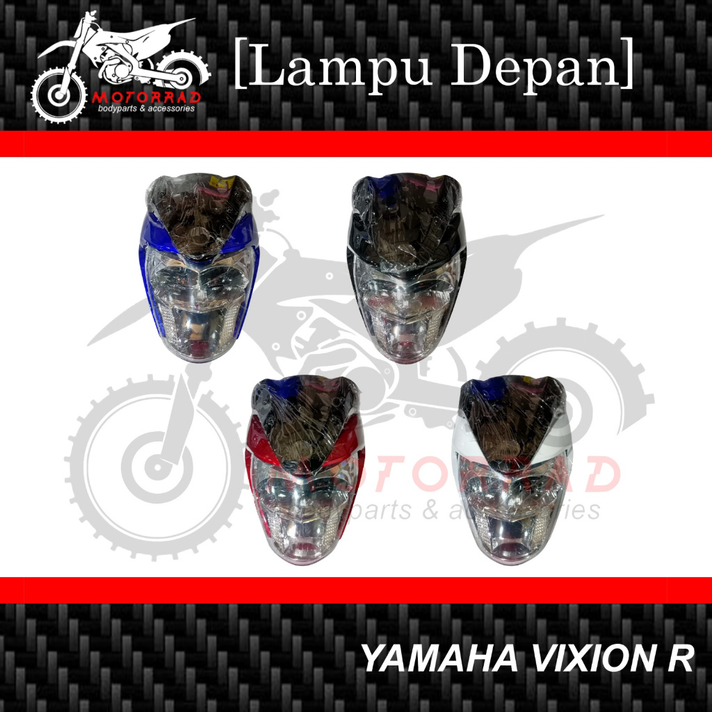 Set Reflektor Lampu Depan Motor Yamaha Vixion R LED / headlamp vixion r atau all new vixion