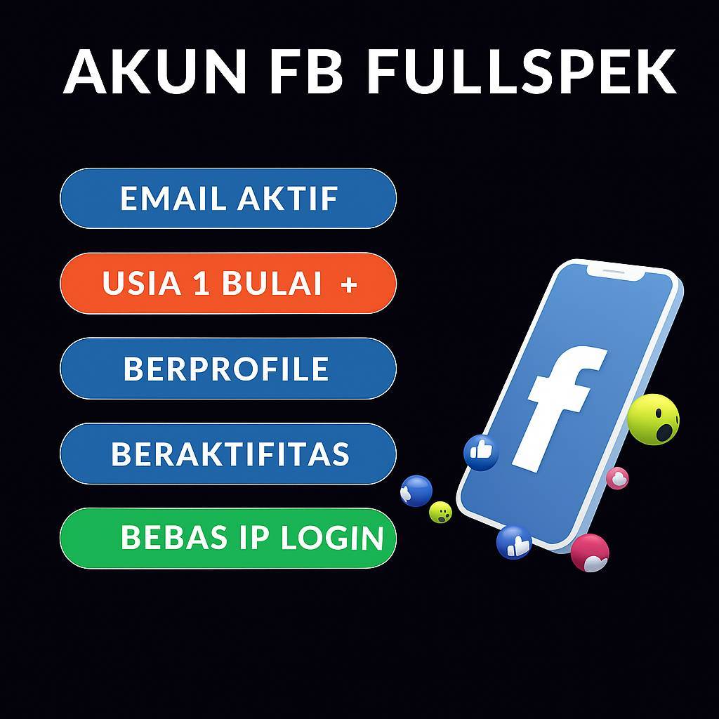 AKUN FB RAWATAN SPEK BAGUS + A2F ON + OTP EMAIL OUTLOOK AKTIF