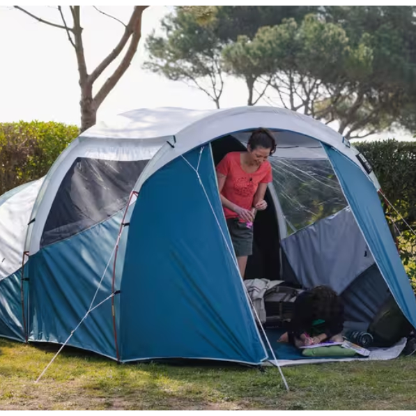 QUECHUA Arpenaz 4.1 Fresh and Black Tenda Camping 4 Orang 1 Kamar Original