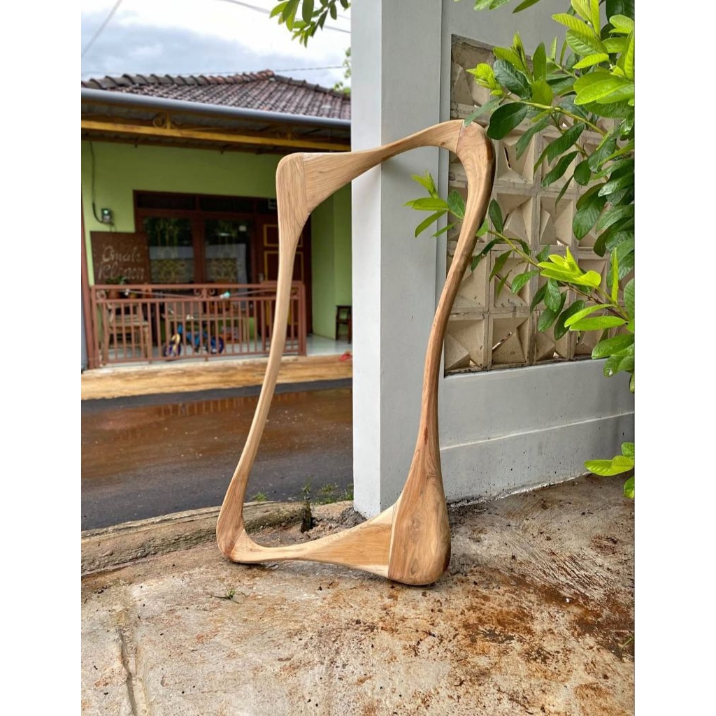 Cermin Hias Kayu Jati, Pigura Cermin Jati Minimalis