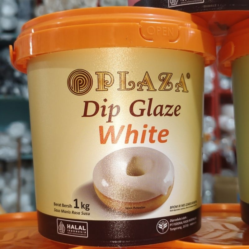 [oddsolshop] pekanbaru/Plaza Dip Glaze White 1 kg Bahan Dekorasi Kue Topping Donat Donut Es Krim