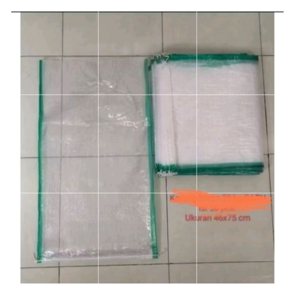 Karung Beras 25 kg slipir hijau Bekas Uk 46x75cm Isi 20 pcs Karung Plastik 25 kg