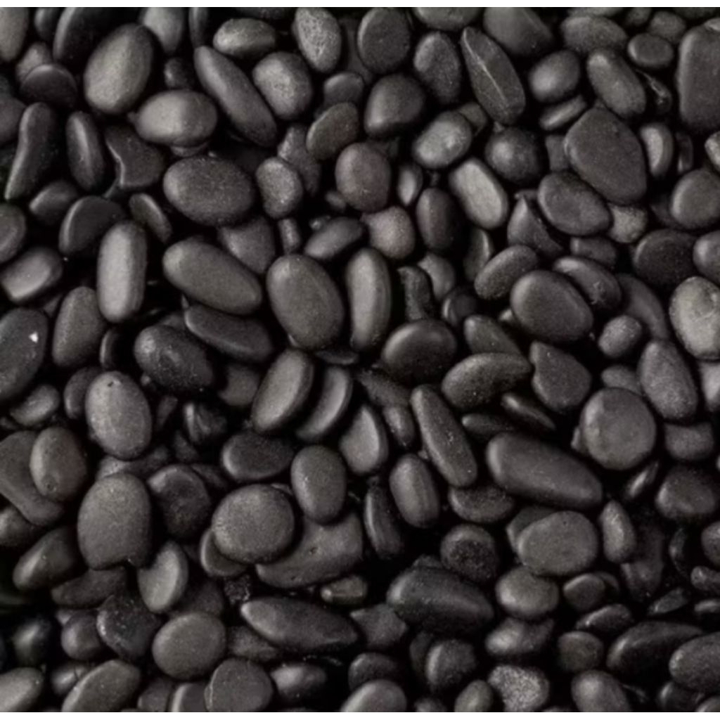 Batu koral hitam - batu taman - batu hiasan 1kg