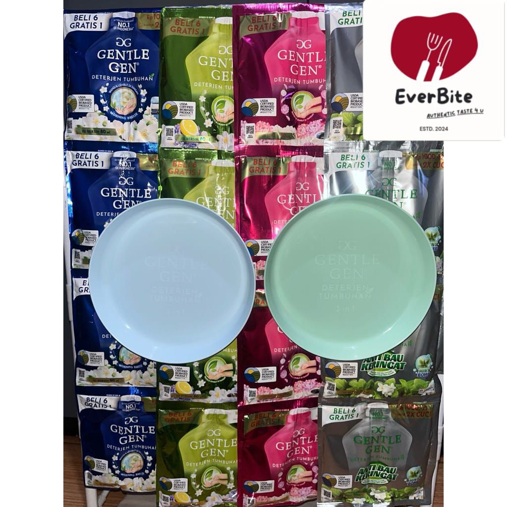 Gentle Gent Deterjen Cair 1 Renceng 16 Sachet Sabun Cuci Gentle Gent Cair Renceng bonus piring canti