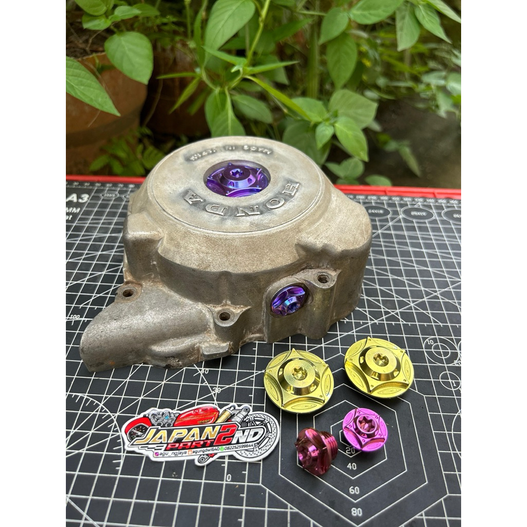 tutup coin magnet titanium GR5 tutup magnet cb gl mp tiger verza kharisma tutup oli cb gl mp tiger t