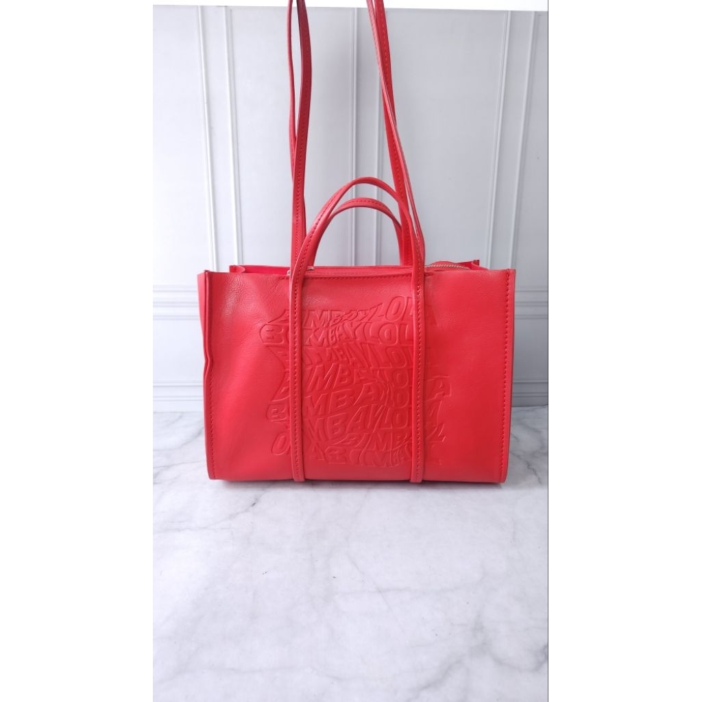 Tas Wanita Bimba Y Lola Tote Small Red Leather