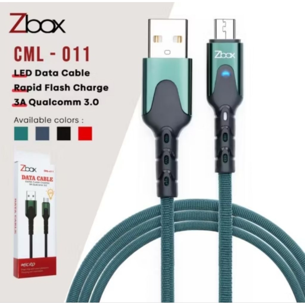 KABEL ZBOX CML-011 MICRO / TYPE C / LIGHTNING WITH LED ORIGINAL 100%