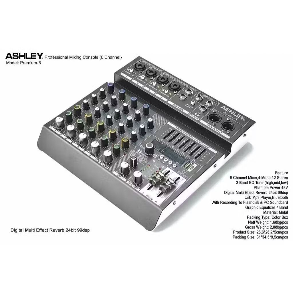 Mixer Ashley Premium6 Original Mixer Audio Ashley