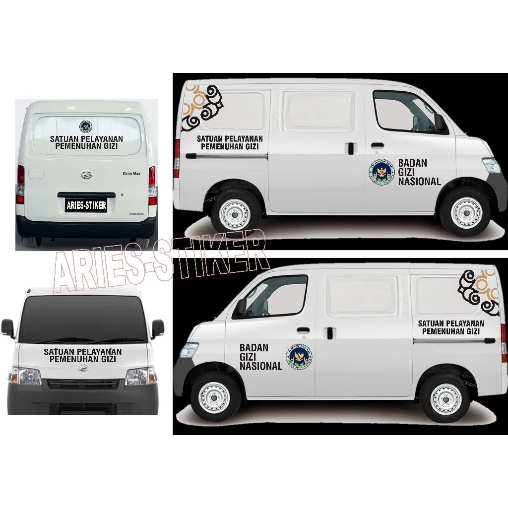 Decal Stiker mobil mbg sppg grandmax luxio universal