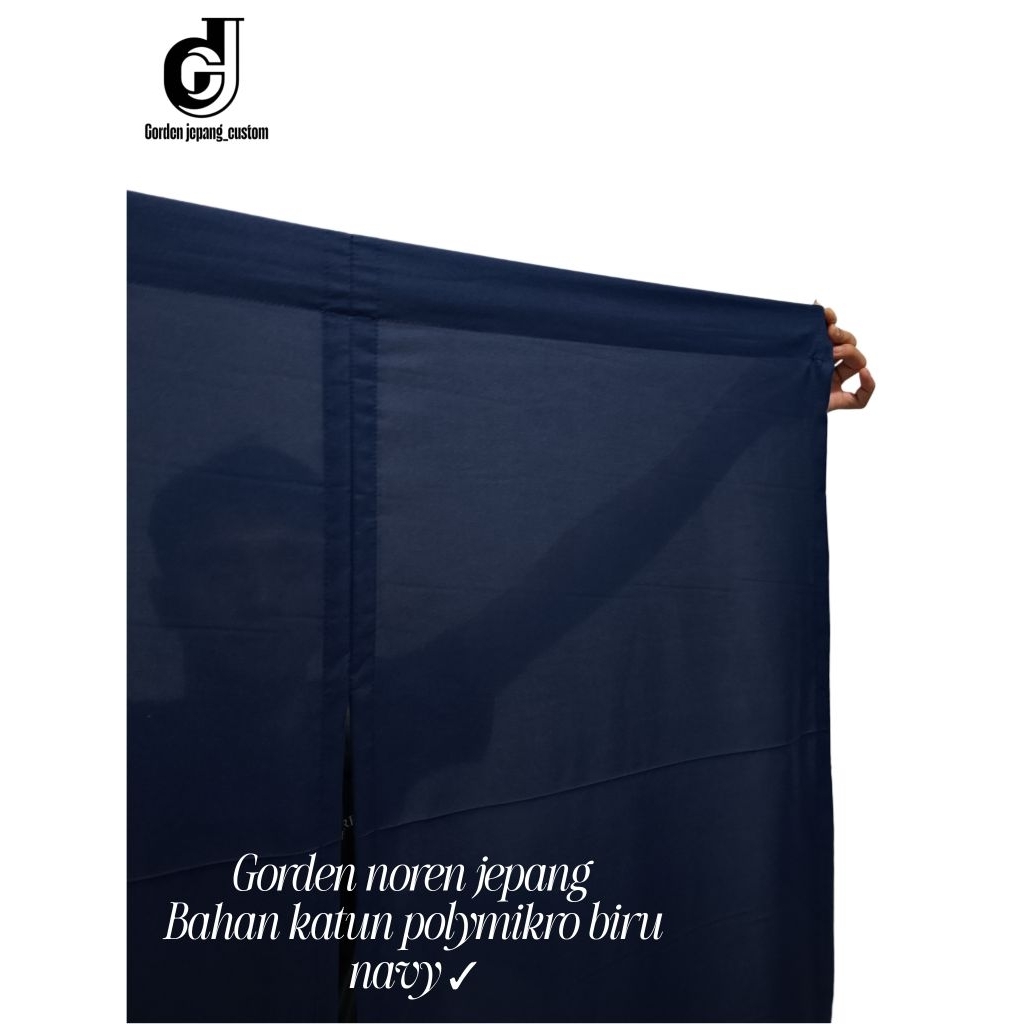 noren gorden  jepang biru navy/ bahan katun polymikro premium/ gorden pintu/ gorden sekat ruangan/ t