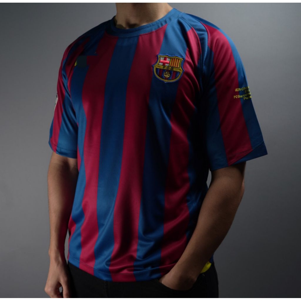Retro/Vintage | Kaos Jersey Retro Barcelona Home Final Paris 2005 2006 05/06 Grade Ori/Jersey Retro/