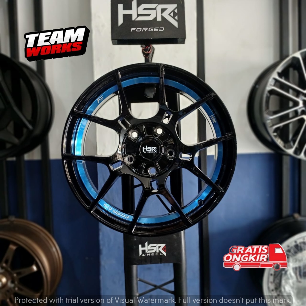 VELG MOBIL RING 16 BUAT GRANDIS VITARA ERTIGA VELK HSR FE06 RING 16 LEBAR 7 ET42 BLACK BLUE LANE