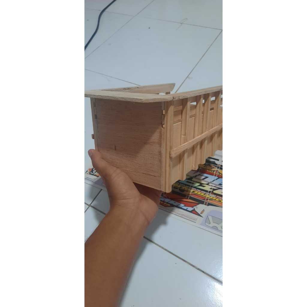 BAK TRUK MINIATUR - Truk plastik bahan TRIPLEK DAN KAYU UKURAN 27X14X12,5