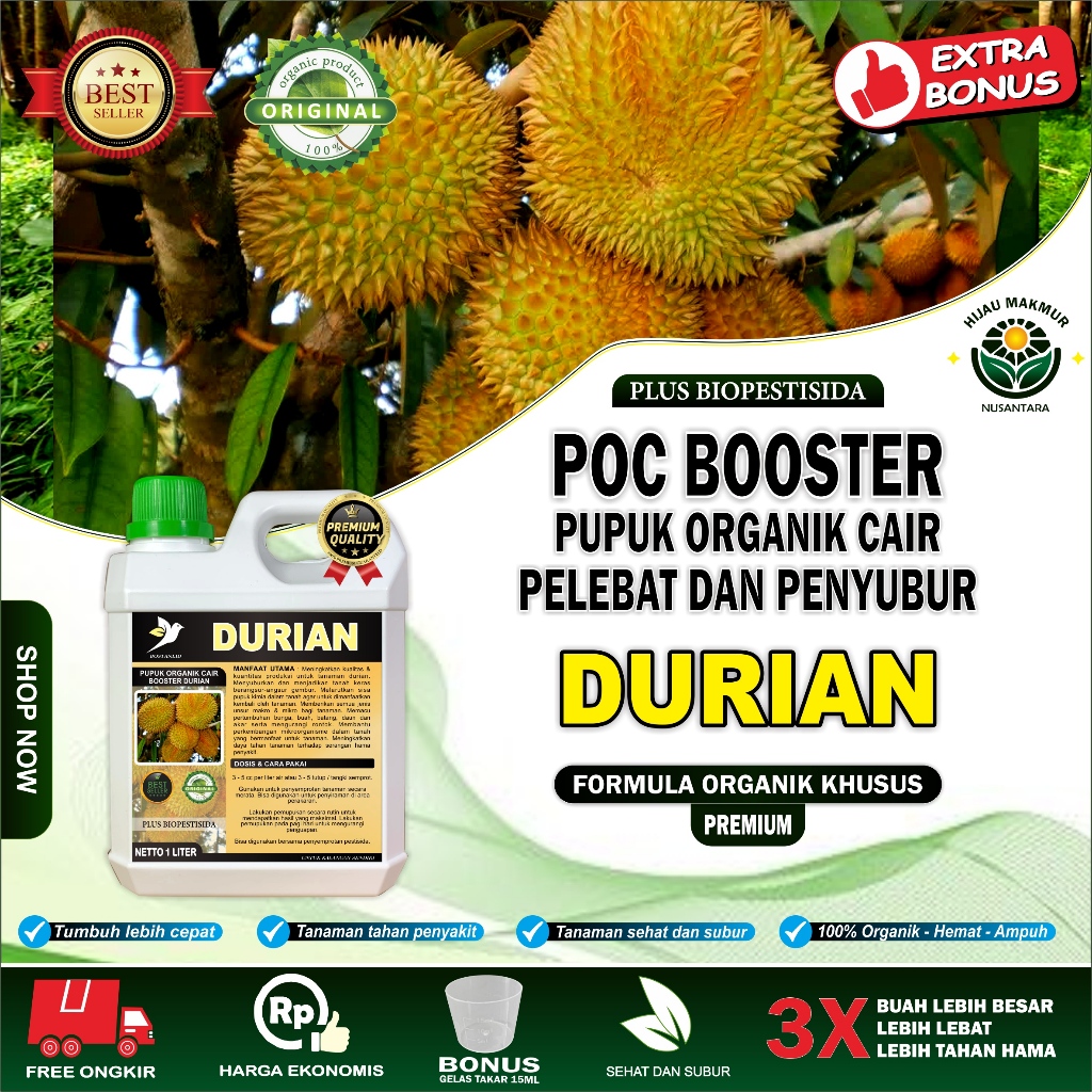 Pupuk Durian - Pupuk Organik Cair Durian - Pupuk Booster Durian