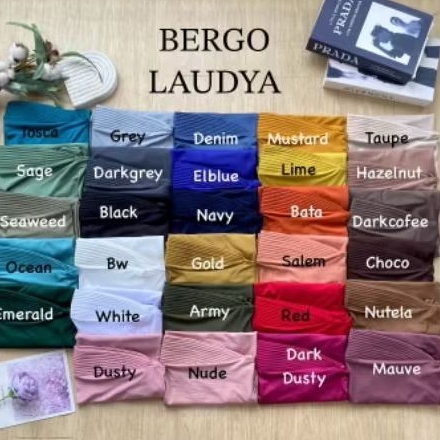 hijab instan bergo ukuran L (laudya) murah