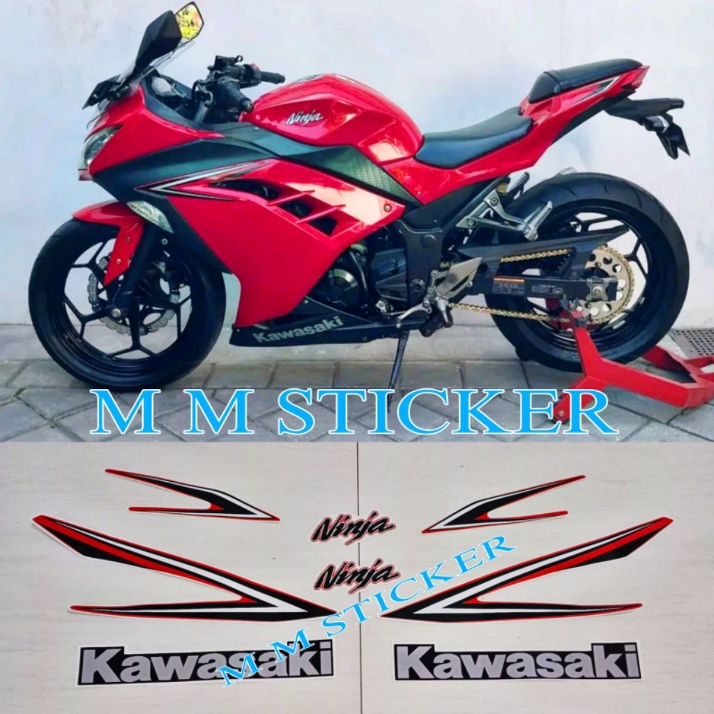 Striping Sticker KAWASAKI NINJA 250FI MERAH