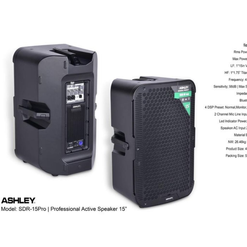 Speaker Aktif Ashley SDR 15 PRO / SDR 15PRO / SDR15PRO 15Inch Ashley Original