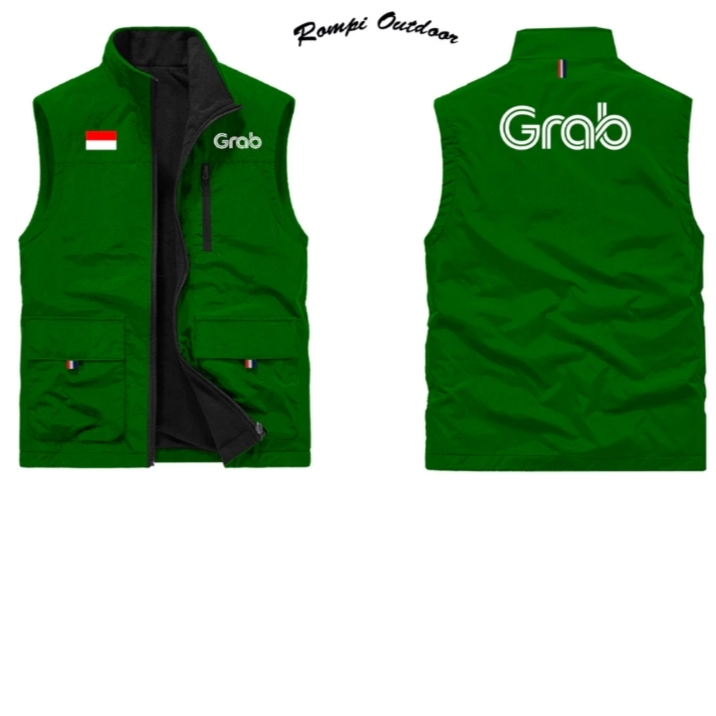 Rompi Grab Ojol Terbaru| Jaket Grab Original | Rompi Safety Grab