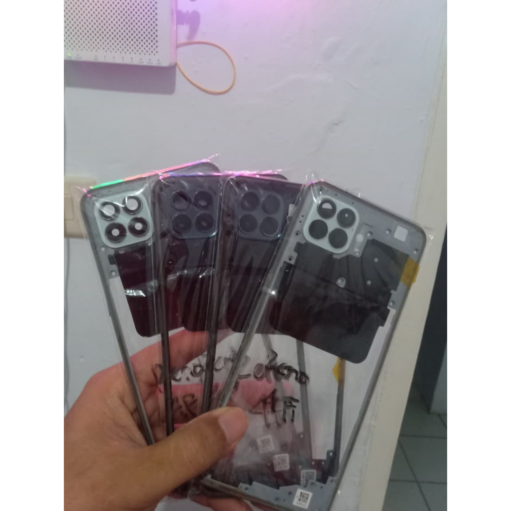 BEZEL TUTUP MESIN RANGKA SAMPING HOUSING  OPPO RENO 4F TULANG COPOTAN BONUS NFC