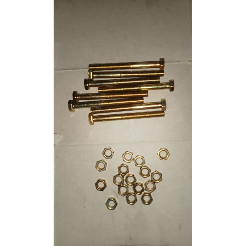 baut mur 8x80 kunci 12 panjang 8cm isi 25pcs