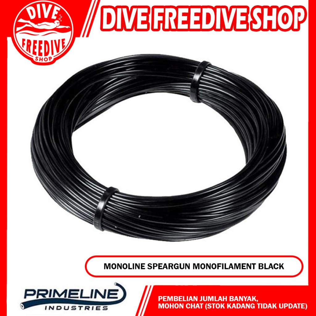 Monoline Primeline Monofilament Black 2mm Speargun Spearfishing Tali Senar Pancing Ikan Selam