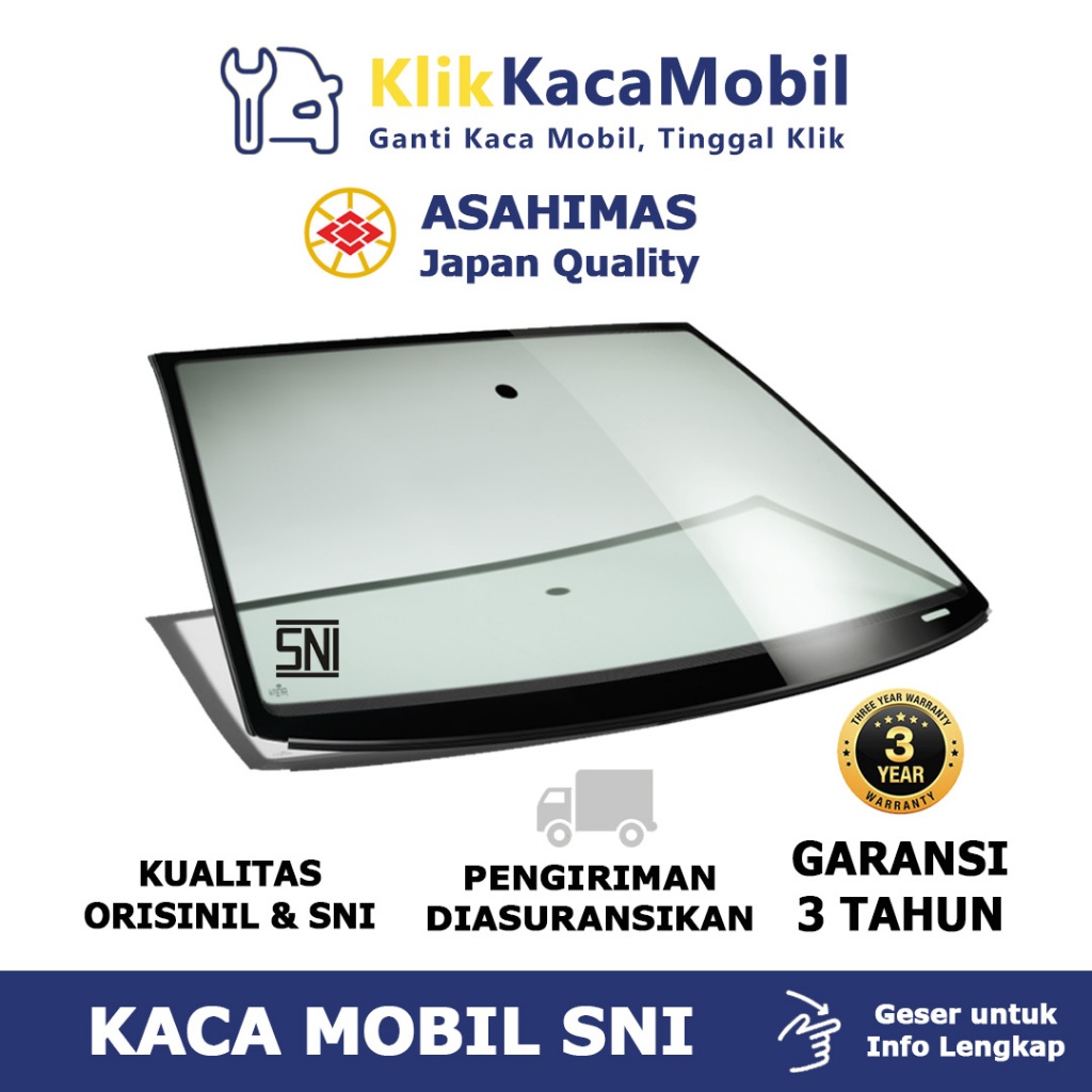 Kaca Depan Kaca Mobil BMW 5 Series 88-96 E34 - Asahimas Bergaransi