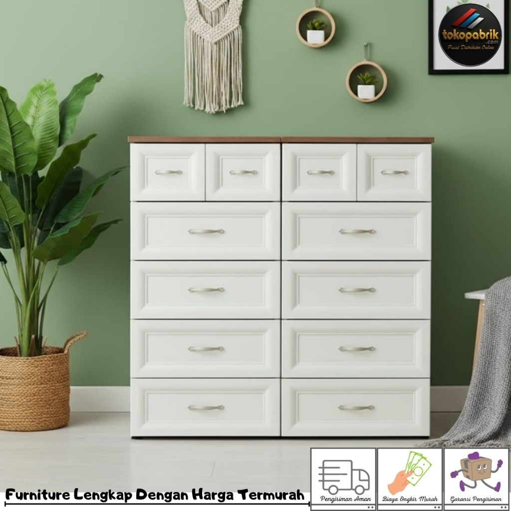 ODC C 05 A (Olymplast) Lemari Kabinet 5 Susun / Laci Penyimpanan Minimalis / Lemari Pakaian Olymplas