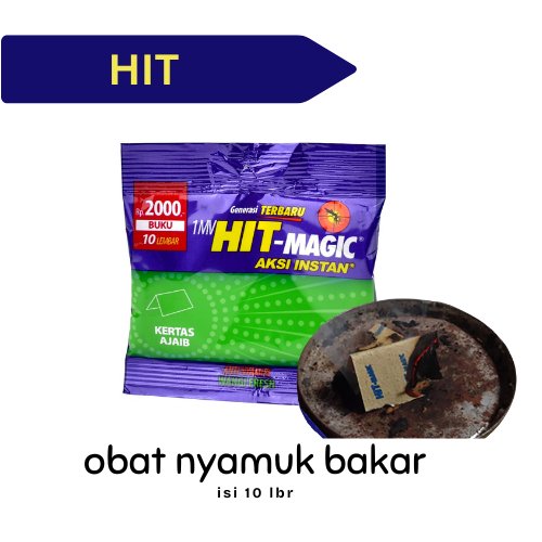 OBAT NYAMUK BAKAR KERTAS AJAIB HIT MAGIC 10 LEMBAR