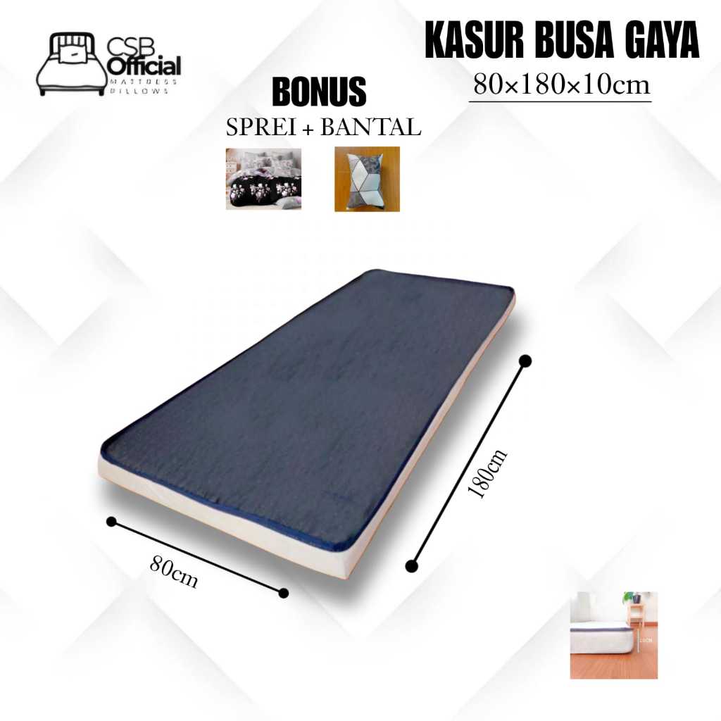 CSB Kasur Busa GAYA kasur busa empuk super awet uk 80 x180 x 10 cm Muat 1 Orang Kasur Lipat