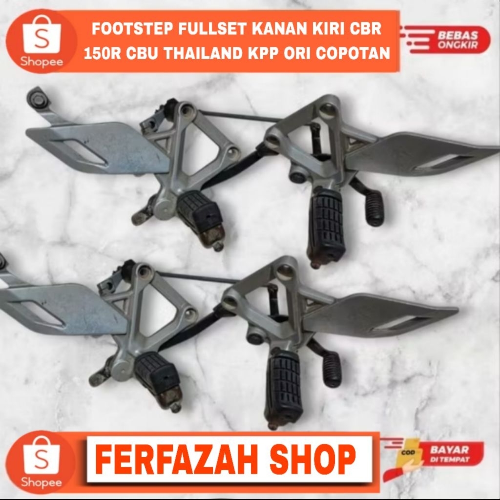 FERFAZAH SHOP| FOOSTEP KANAN KIRI CBR 150R CBU THAILAND KPP ORI COPOTAN | STEP PIJAKAN KAKI CBR 150R
