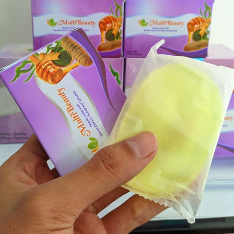 Murah New Kemasan 2 Pcs Multi Beauty Soap | Sabun Pemutih Badan & Wajah Multi Beauty 60G ORI