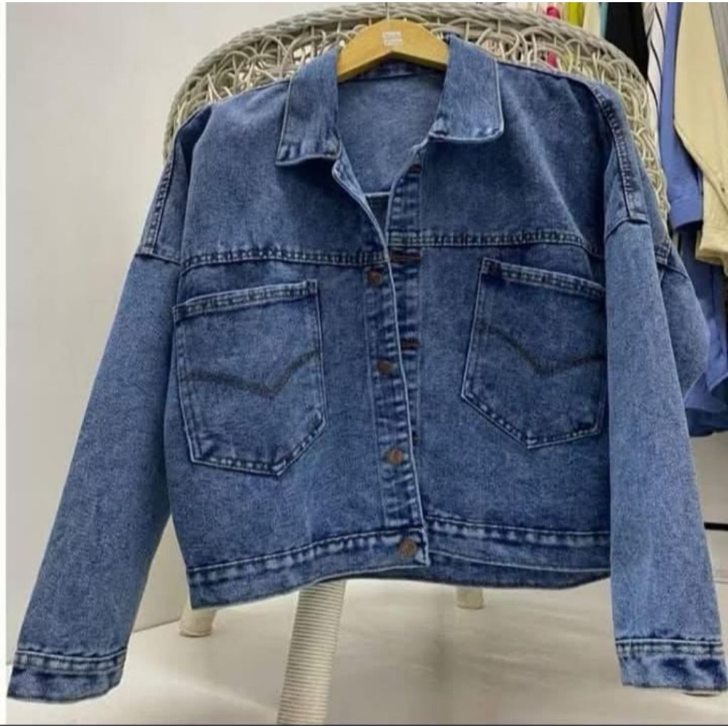 Jaket Jeans Wanita Vintage Oversize Korean Style Kekinian Jaket Jins Levis Wanita Terbaru