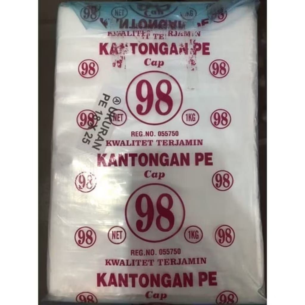 250GRAM Plastik Es Batu 18x25 cm 250GRAM Plastik PE 18x25 cm Plastik Kantongan Bening Plastik Pe Ben